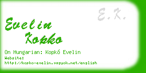 evelin kopko business card